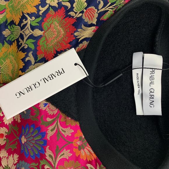 PRABAL GURUNG Size XS Multi-Color Patchwork Wool / Cotton Pullover - Picture 6 of 6